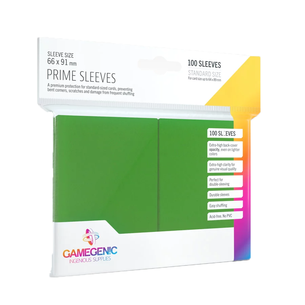 Gamegenic Prime Sleeves – Grønn (100 Stk)